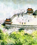 村上城・玉櫓のイメージイラスト