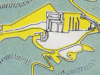 明治元年の村上城・東門付近周辺図