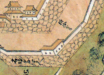 「正保の城絵図」に描かれた村上城・平櫓付近
