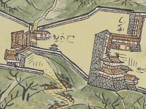 享保の城下絵図に描かれた村上城