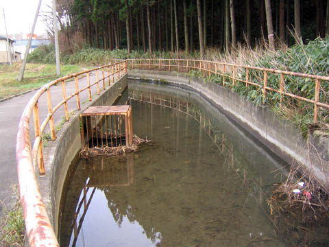 村上城・御殿への導水施設「御用水」の現状