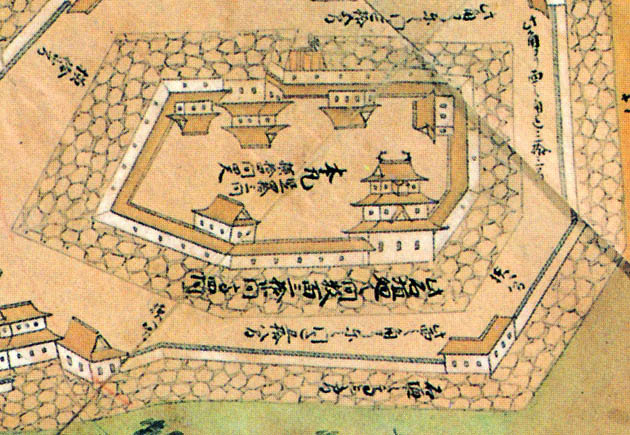 「正保の城絵図」に描かれた村上城・本丸隅櫓群